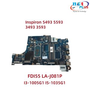 Dell Inspiron 5493 5593 3493 3593 Laptop Motherboard LA-J081P With i3-1005G1
